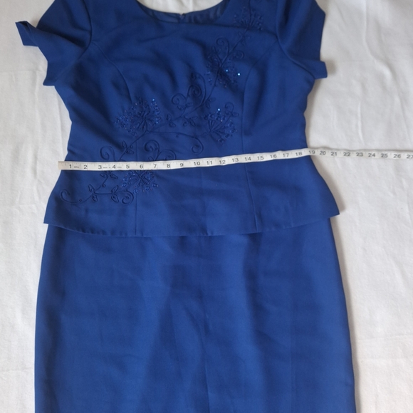 R & M Richards Royal Blue Maxi Skirt - Picture 9 of 14